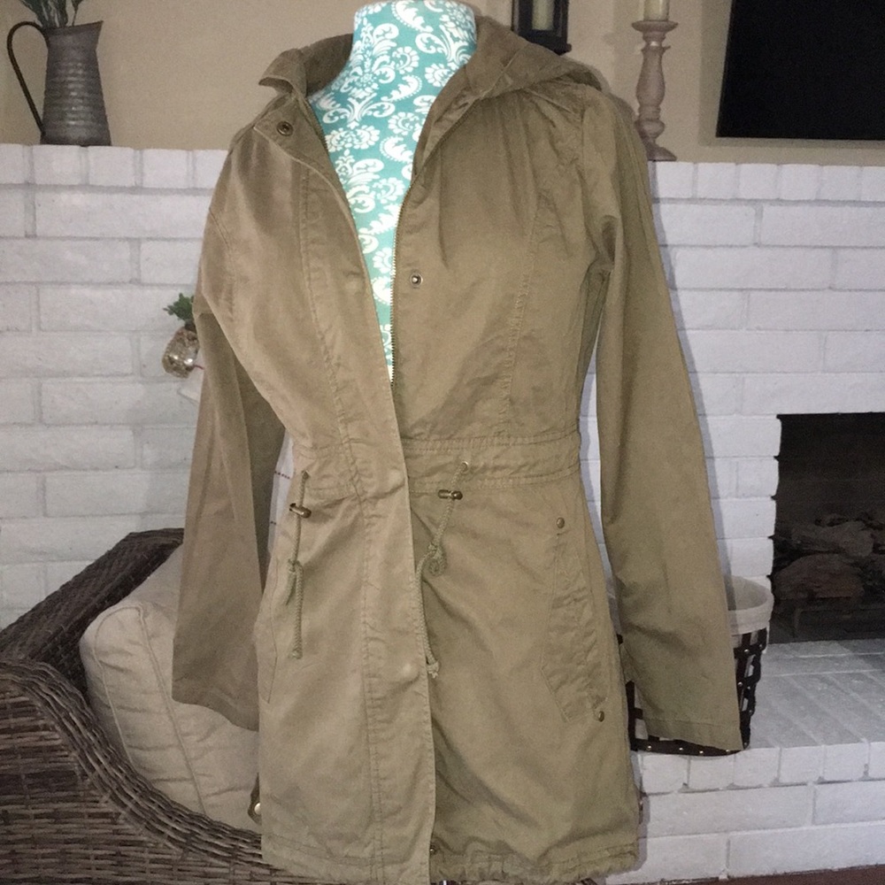 Bongo Raincoat (olive colored) Utility Anorak